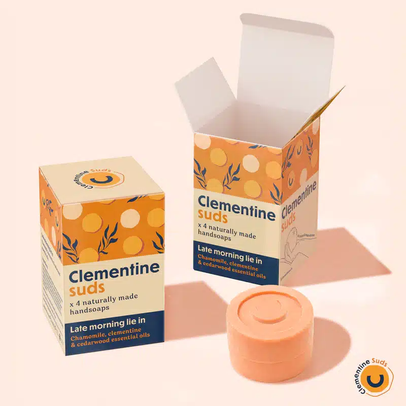 Clementine Suds sells natural, plastic-free bath and beauty products at Harpenden Sustainability Market.