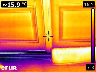 A draft excluder can make a big difference to heat loss in your home, as revealed by St Albans' thermal imaging camera